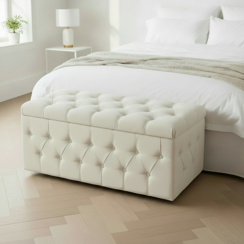 4 Sided Chesterfield Ottoman Storage Box-Ottoman Box-Chic Concept