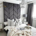 New Chevron Design Wall Mounted Headboard Fabric Upholstered Bed - Build Your Bed-mws_apo_generated-Chic Concept