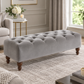 Chesterfield Deep Buttoned Upholstered Footstool-Footstool-Chic Concept
