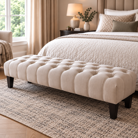 Aspire Chesterfield Deep Buttoned Footstool-Footstool-Chic Concept
