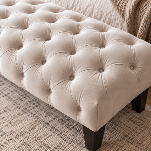 Aspire Chesterfield Deep Buttoned Footstool-Footstool-Chic Concept