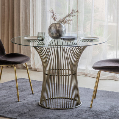 Zepplin Bronze Dining Table-Chic Concept