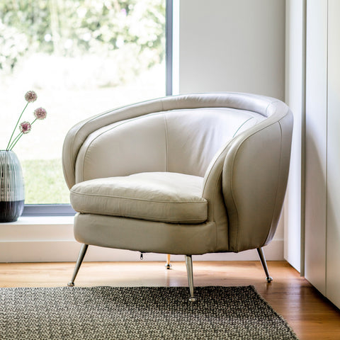 Cream Tesoro Tub Chair-Occasional Chair-Chic Concept