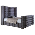 Cubic Wingback Bespoke Sleigh Bed-Bed-Chic Concept