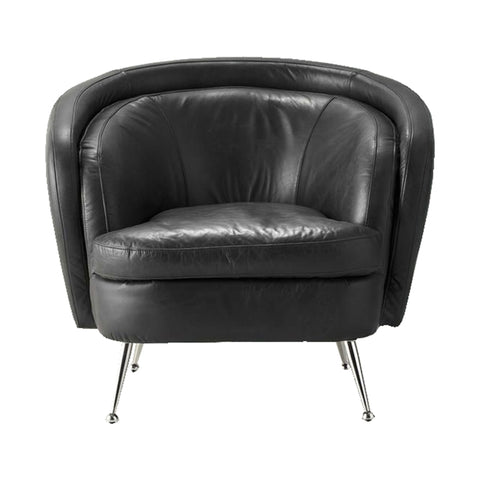Black Tesoro Tub Chair-Occasional Chair-Chic Concept