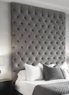 New Bespoke Chesterfield Buttoned Wall Mounted Headboard Fabric Upholstered Bed - Build Your Bed-Bed-Chic Concept