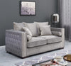 Silver Velvet Moscow Sofa Sets-Fabric Sofa-Chic Concept