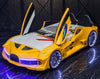 Aventa Children's Novelty Kids Yellow Racing Car Bed - 3FT Single-Children's Bed-Chic Concept