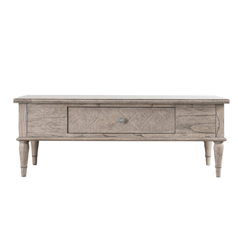 Natural Mustique Push Drawer Coffee Table-Coffee Table-Chic Concept