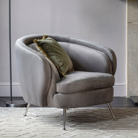 Dark Taupe Tesoro Tub Chair-Occasional Chair-Chic Concept