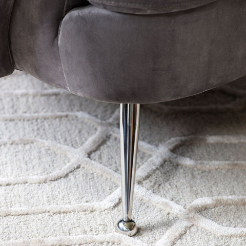 Grey Velvet Tesoro Tub Chair-Occasional Chair-Chic Concept
