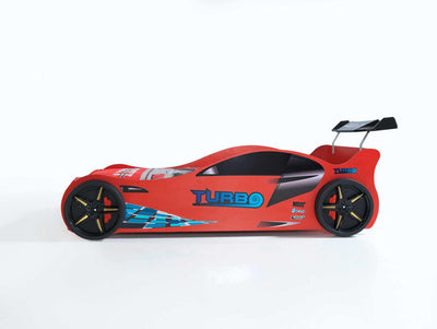 Super Turbo GT Eco 3FT Single Children's Novelty Red Racing Car Bed with Headlights-Children's Bed-Chic Concept