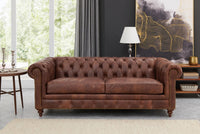 Chesterfield Brown Leather Sofa Sets - Chic Concept