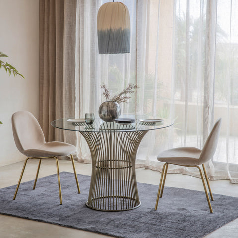 Oatmeal and Gold Flanagan Dining Chair-Dining Chairs-Chic Concept