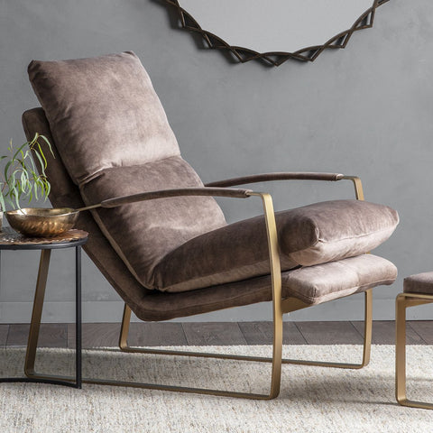 Mineral Gold Fabien Lounger-Occasional Chair-Chic Concept