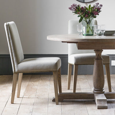 Rex Dining Chair Cement Cream Linen-Dining Chairs-Chic Concept