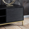 Ripple Black and Gold TV Media Unit-TV Unit-Chic Concept
