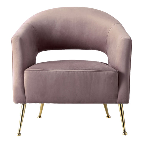 Dusty Pink Barletta Gold Leg Armchair-Occasional Chair-Chic Concept