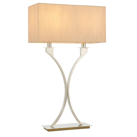 Vienna Beige Nickel Table Lamp-Table Lamp-Chic Concept
