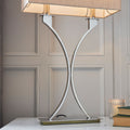 Vienna Beige Nickel Table Lamp-Table Lamp-Chic Concept