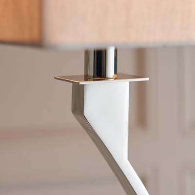 Vienna Beige Nickel Floor Lamp-Table Lamp-Chic Concept