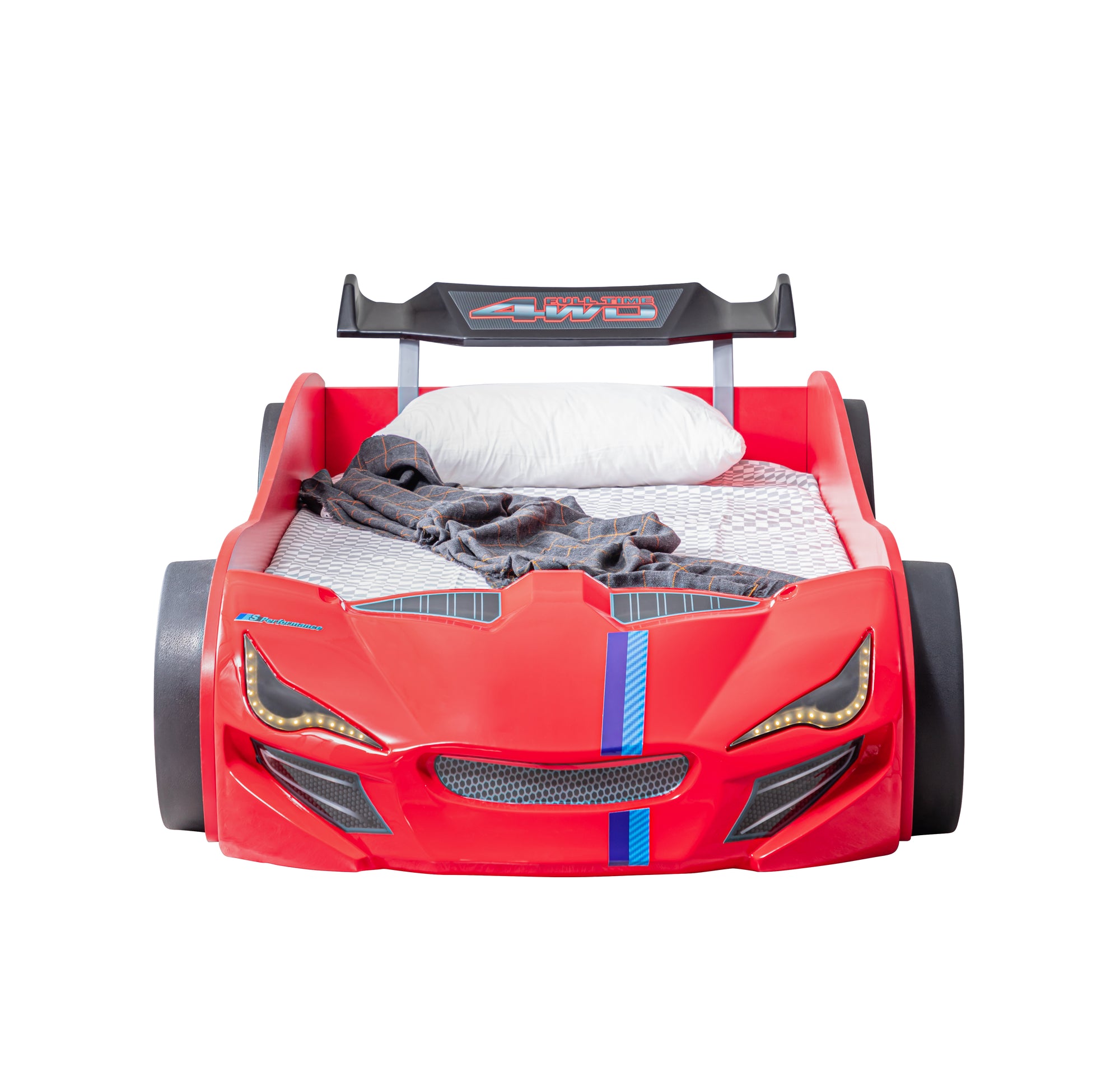 GT Eco Speed 3FT Single Children's Novelty Red Racing Car Bed with Hea -  Chic Concept