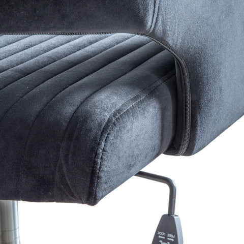 Murray Black Velvet Swivel Chair-Occasional Chair-Chic Concept