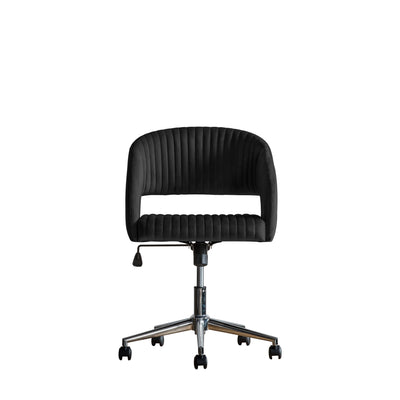 Murray Black Velvet Swivel Chair-Occasional Chair-Chic Concept