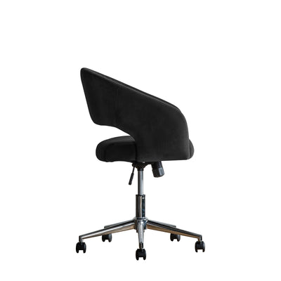 Murray Black Velvet Swivel Chair-Occasional Chair-Chic Concept