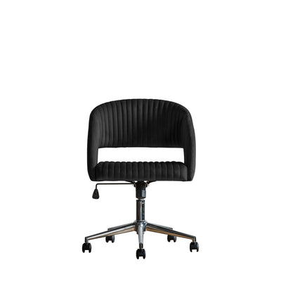 Murray Black Velvet Swivel Chair-Occasional Chair-Chic Concept