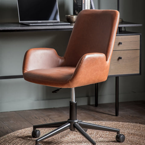 Faraday Brown Swivel Chair-Occasional Chair-Chic Concept
