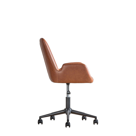 Faraday Brown Swivel Chair-Occasional Chair-Chic Concept
