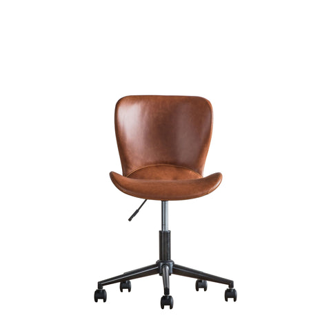 Mendel Brown Swivel Chair-Occasional Chair-Chic Concept