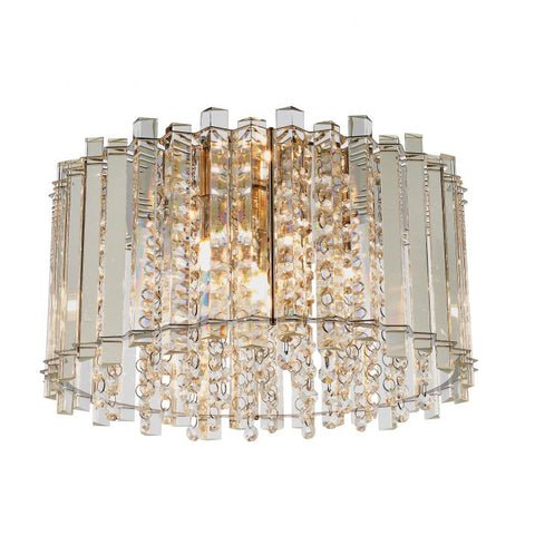 Hanna Chrome Crystal Ceiling Lamp-Ceiling Light-Chic Concept