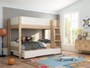 Trio White & Oak Bunk Bed with Pullout Trundle - 3FT Single-Bunk Bed-Chic Concept