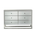 Cutler 6 Drawer Mirrored Chest-Chest Of Drawers-Chic Concept