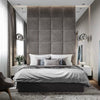 Cubic Design Fabric Upholstered Wall Mounted Headboard Wall Panels-Headboard-Chic Concept