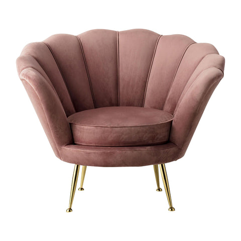 Rose Rivello Gold Leg Armchair-Occasional Chair-Chic Concept