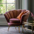 Rose Rivello Gold Leg Armchair-Occasional Chair-Chic Concept
