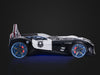NYPD Police 3FT Single Children's Novelty Black & White Racing Car Bed with LED Lights, Sound & Bluetooth-Children's Bed-Chic Concept