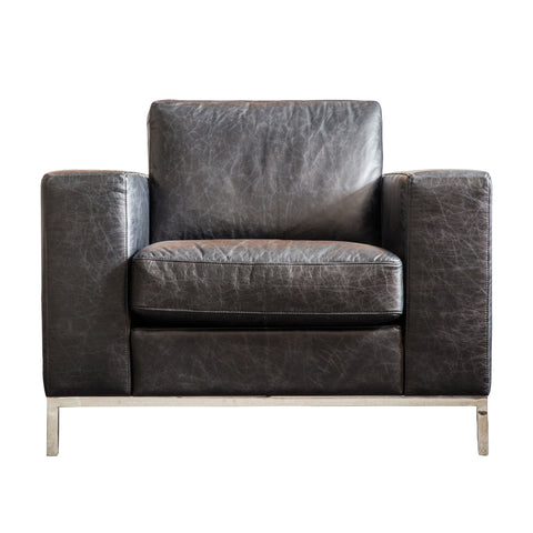 Black Verona Silver Armchair-Occasional Chair-Chic Concept