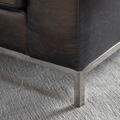 Black Verona Silver Armchair-Occasional Chair-Chic Concept