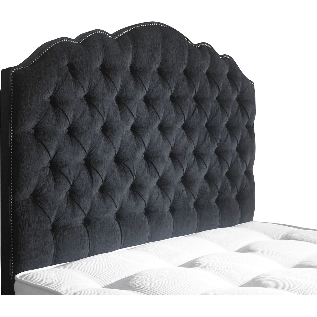 White leather diamond deals headboard