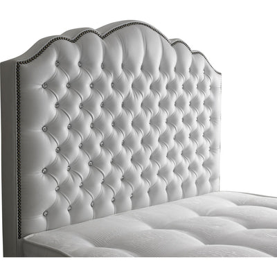 Amelia Chesterfield Curved Bespoke Traditional Leather Headboard-Floor Standing Headboard-Chic Concept