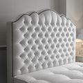 Amelia Chesterfield Curved Bespoke Traditional Leather Headboard-Floor Standing Headboard-Chic Concept