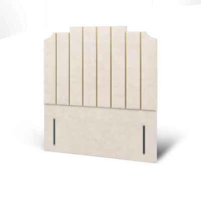 Art Deco Vertical Panels Metal Gold Strips Bespoke Headboard Divan Bed with Mattress Options-Divan Bed-Chic Concept