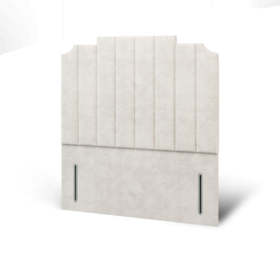 Art Deco Steps Vertical Panels Bespoke Tall Headboard Divan Bed Base with Mattress Options-Divan Bed-Chic Concept