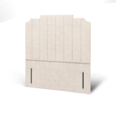 Art Deco Steps Vertical Panels Bespoke Tall Headboard Divan Bed Base with Mattress Options-Divan Bed-Chic Concept