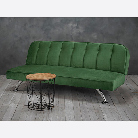 Brighton Green Velvet Sofa Bed-Sofa Bed-Chic Concept