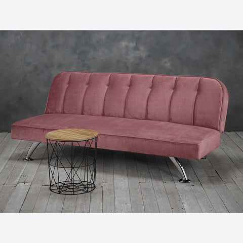 Brighton Pink Velvet Sofa Bed-Sofa Bed-Chic Concept